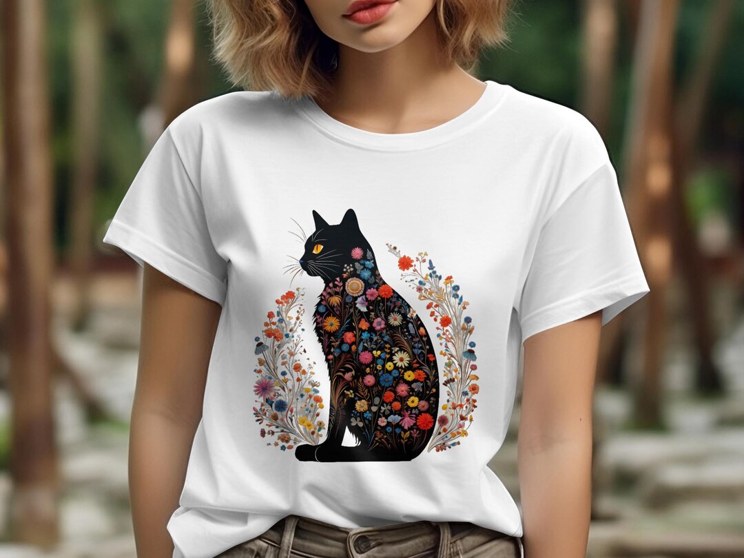 Cat Mom Sweatshirt Floral, Floral Cat Shirt Flower, Cat Lover ...