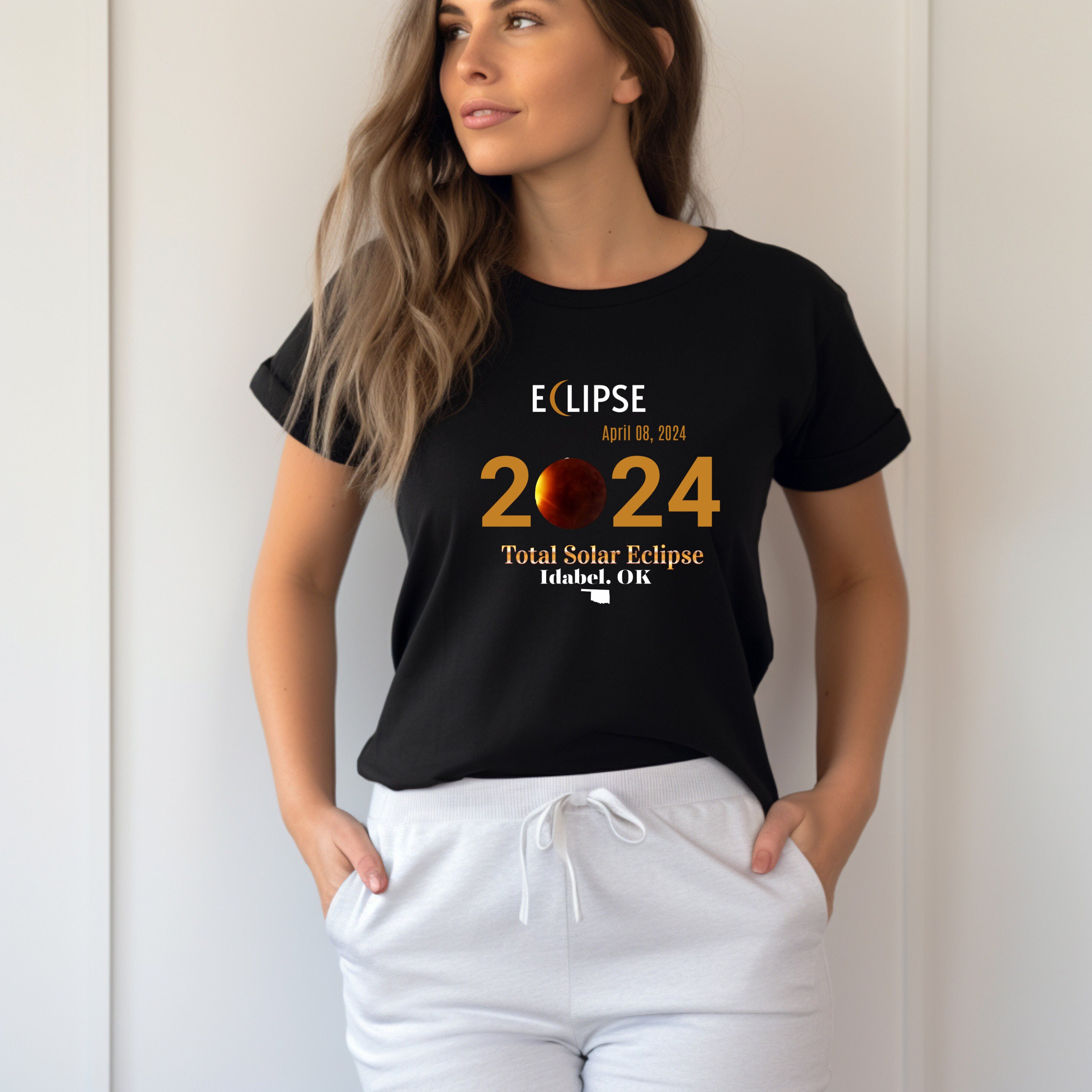Solar Eclipse 2024 Idabel, OK 2024 Total Solar Eclipse Tshirt, Unisex
