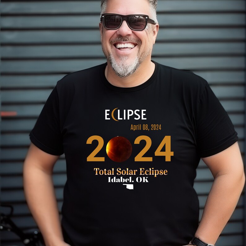 Solar Eclipse 2024 Idabel, OK 2024 Total Solar Eclipse Tshirt, Unisex