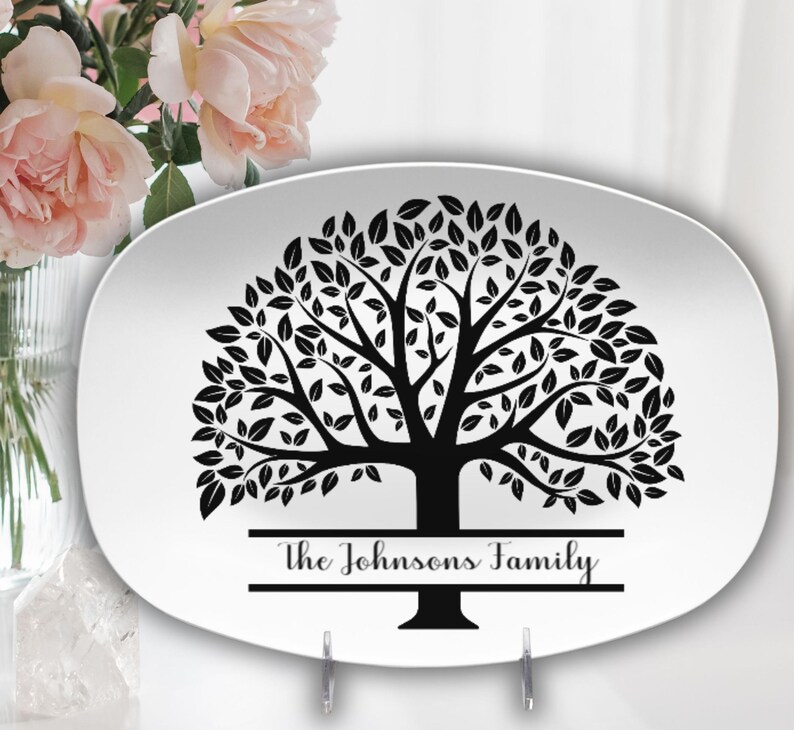 Personalized Family Tree Platter, Custom Grandkids Names Gift - Etsy