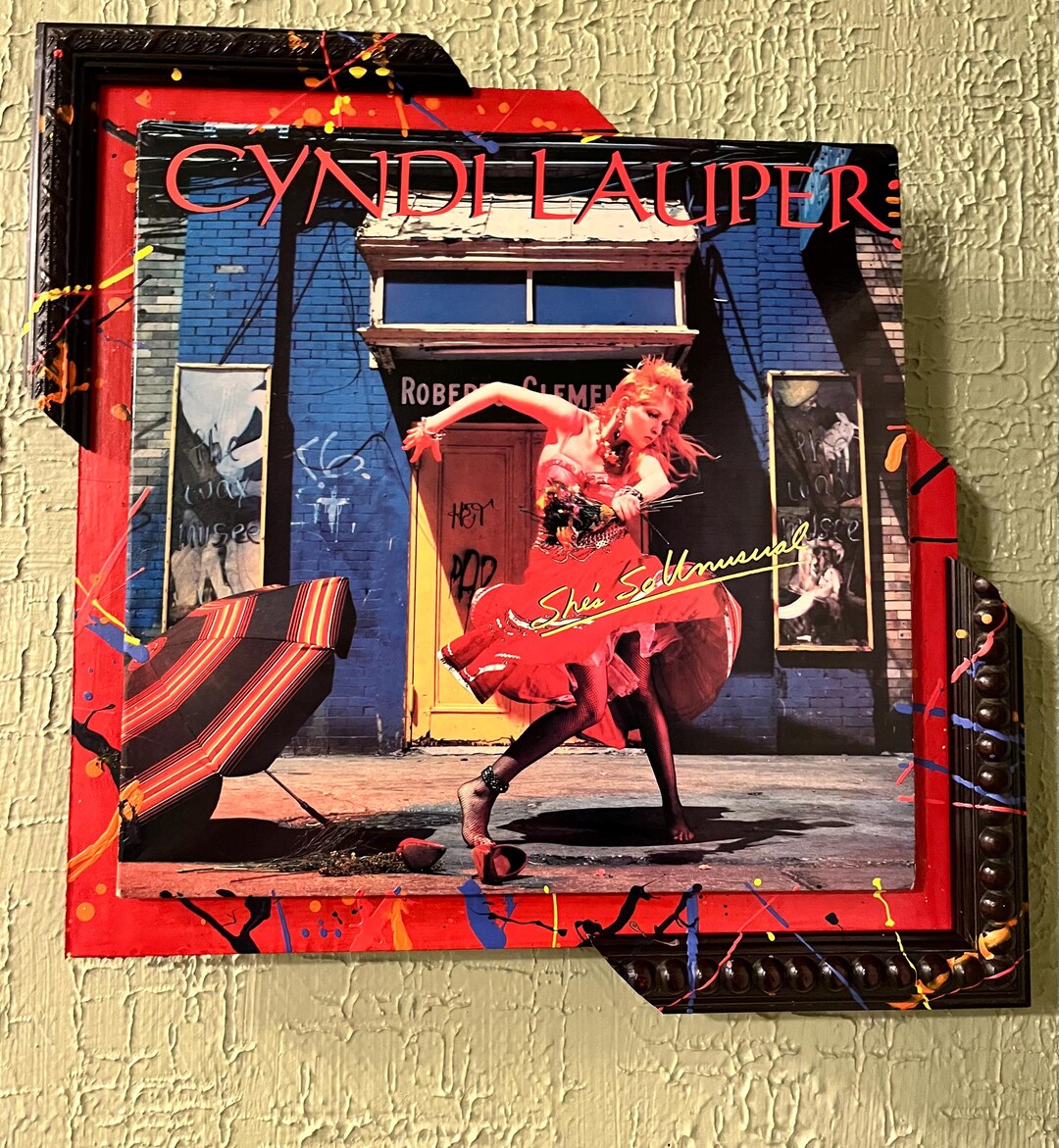 Cyndi Lauper She's so Unusual Hand Embellished Original Album