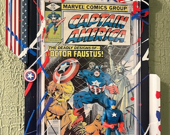 Captain America Comic 1979 Vol 1 #236. Original 1975 Mego Toy, Orig. 1989 Button