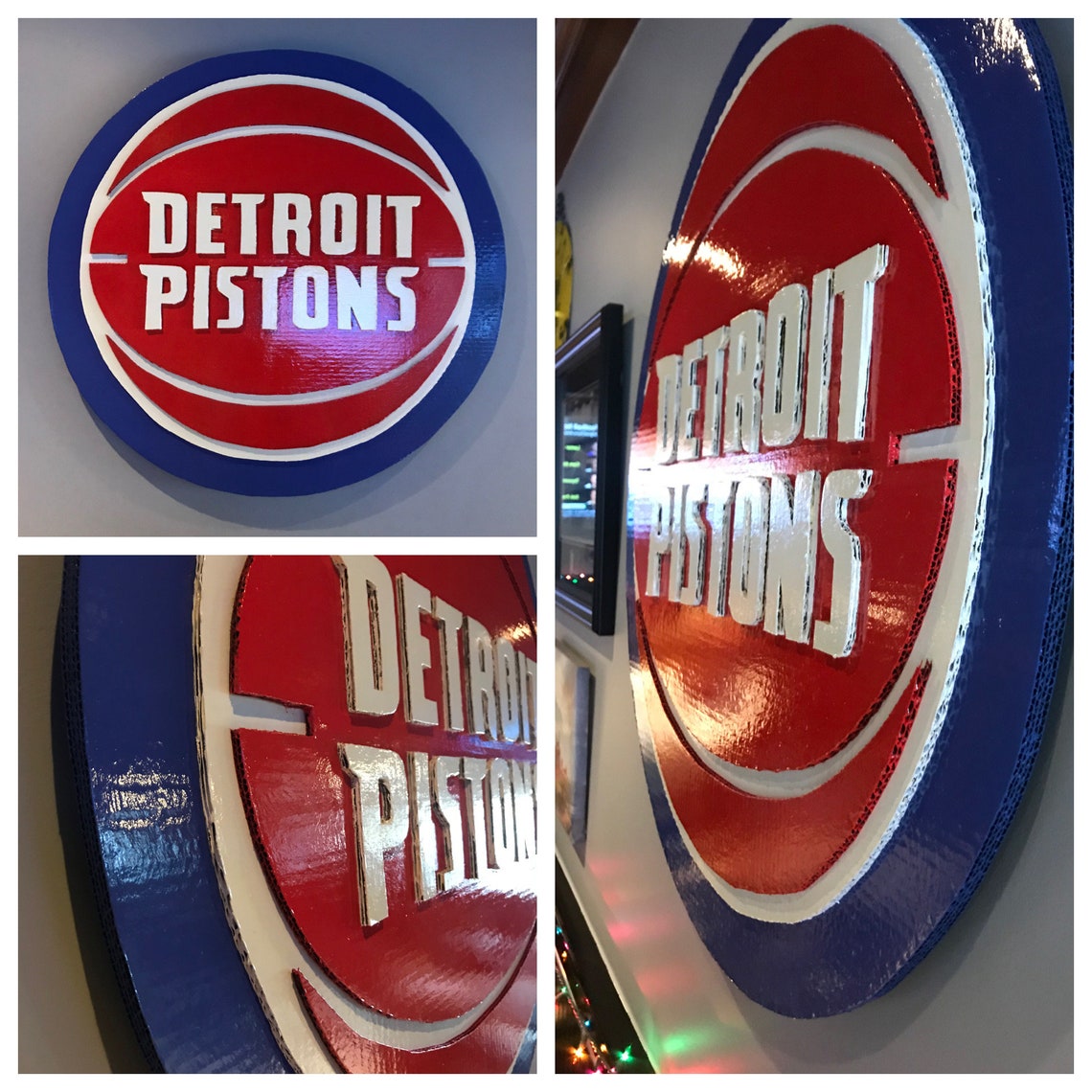 Detroit Pistons Fan Art Authentic Bold Floating Fan Etsy