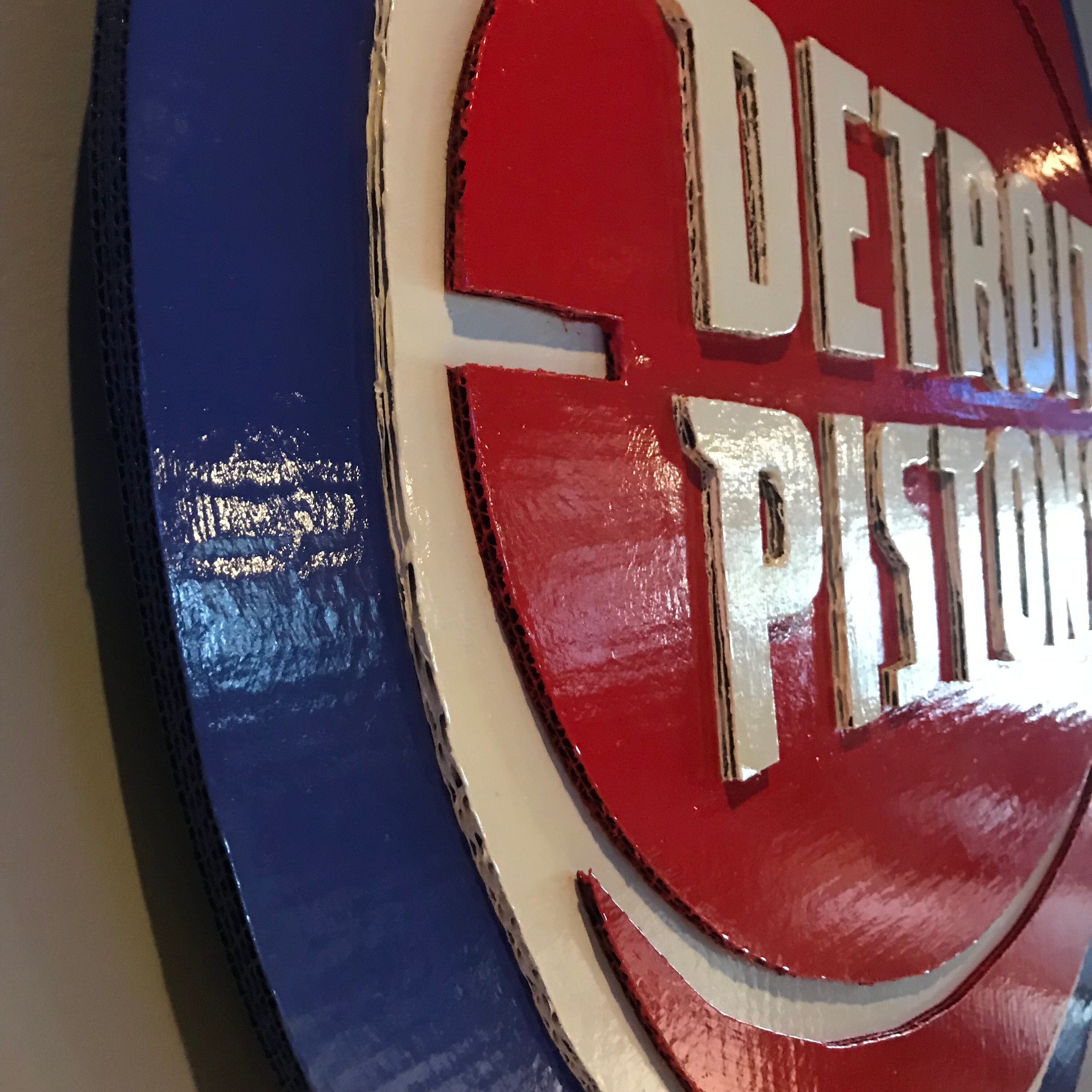 Detroit Pistons Fan Art Authentic Bold Floating Fan Etsy
