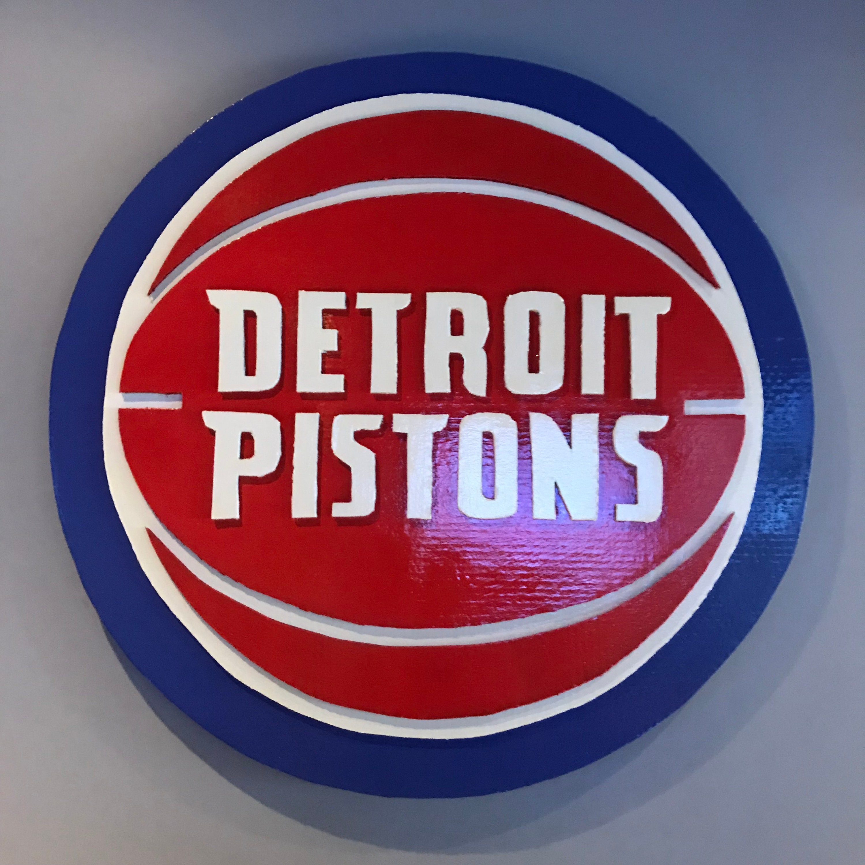 Detroit Pistons Fan Art Authentic Bold Floating Fan Etsy