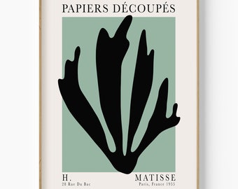 Matisse Papiers Decoupes Art Print, Minimalist Botanical Wall Decor (Digital Download)