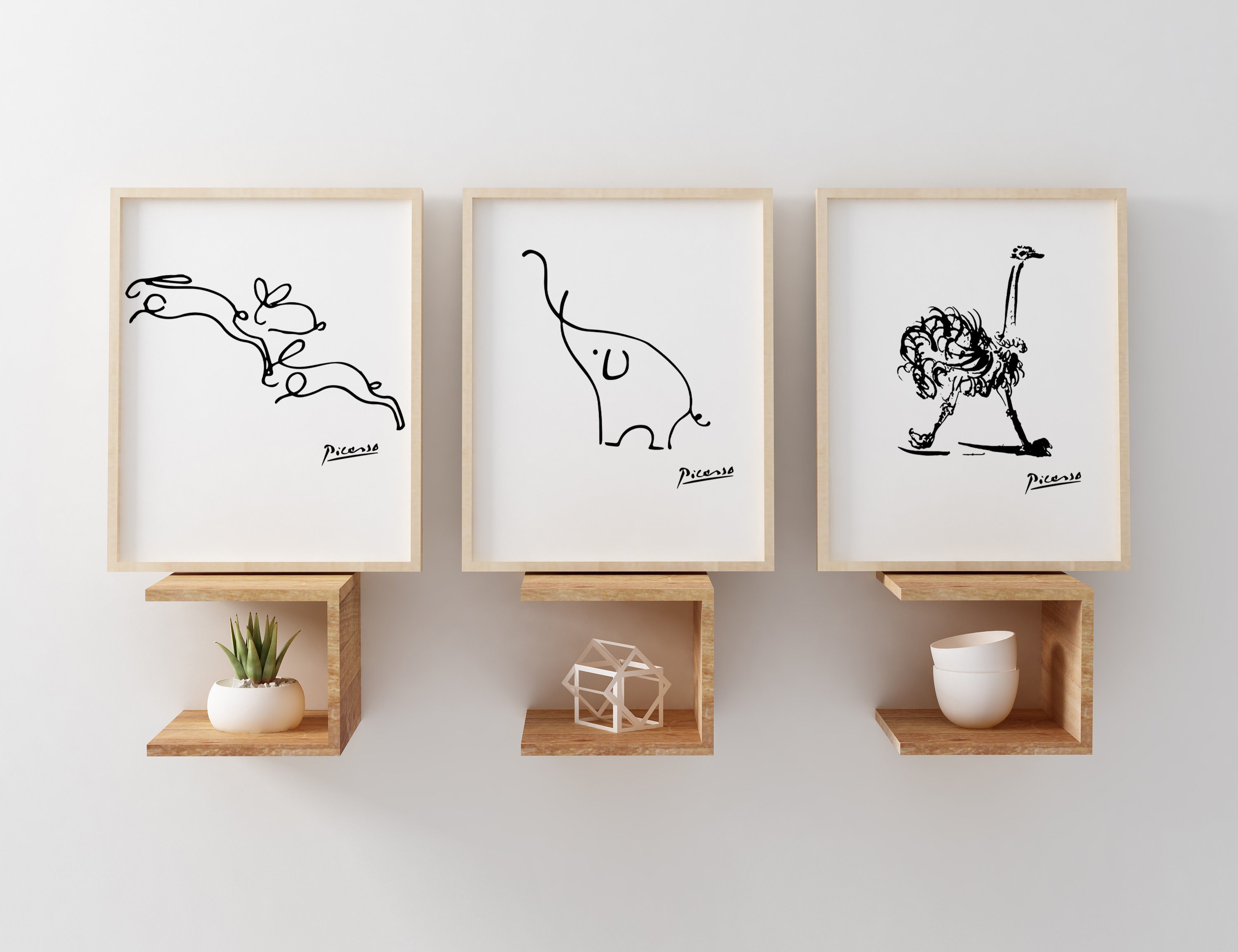 24 種類の動物の絵から 12 種類をお選びください。ピカソ ライン 動物