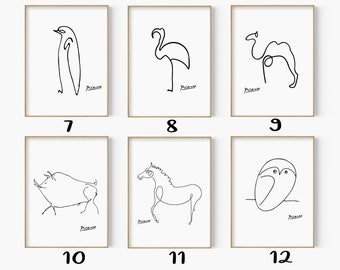 IKEA ピカソ動物の線画5枚セット IKEA ピカソ動物の線画5枚セット - メルカリ