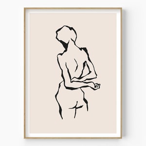 Woman Line Art Prints, Minimalist Woman Art, Minimalist Wall Art, Modern Art, Woman Line Drawing, Aesthetic Room Decor, Gallery Wall Set