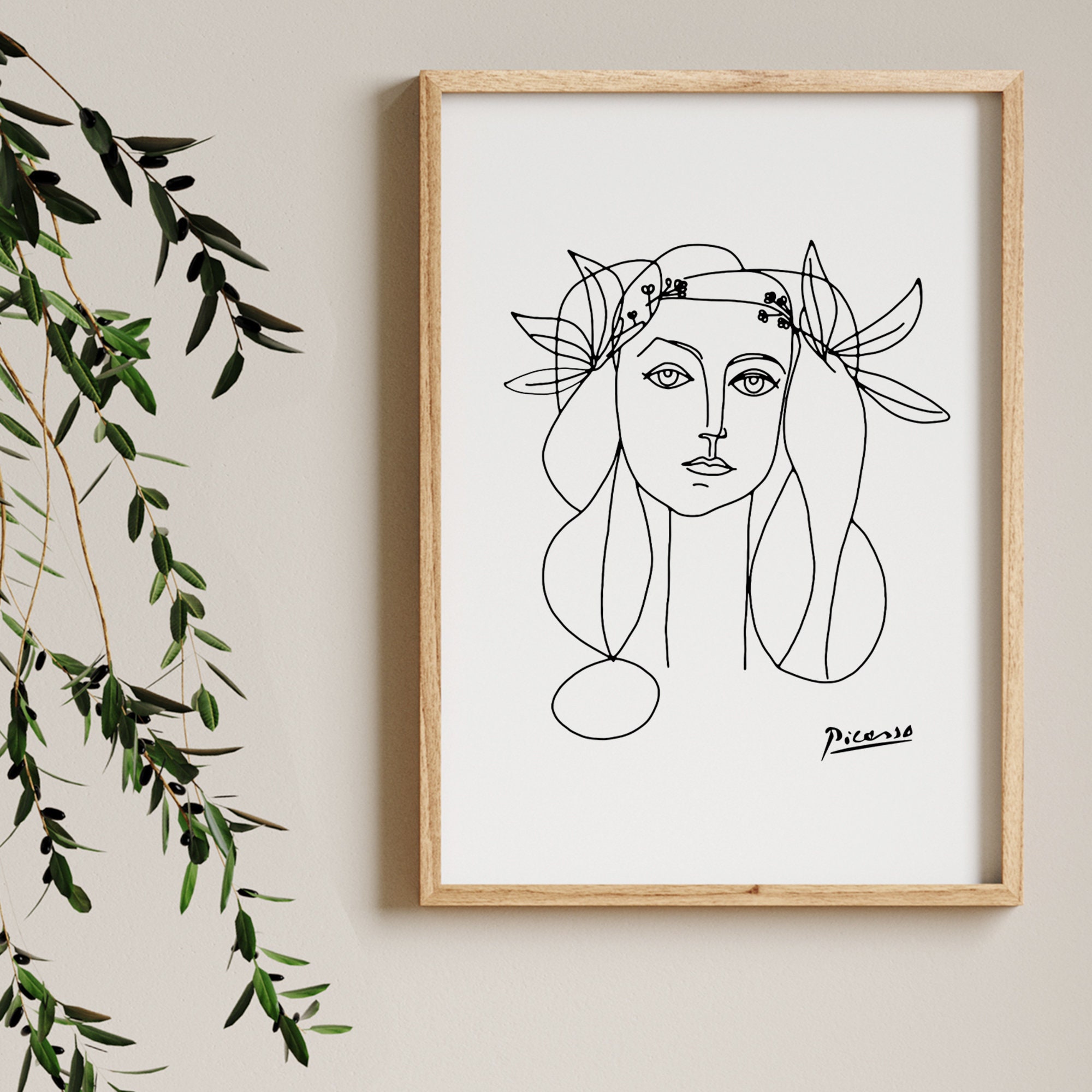 Picasso Sketch Woman Face Illustrations, Picasso Line Drawing Women, Head  of A Women Print, Modern Wall Art, Female Face, Printable Wall Art -  UK