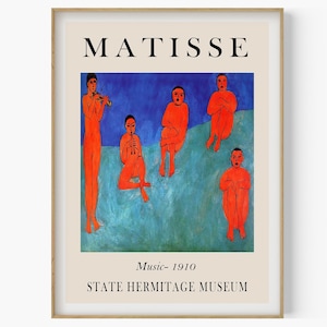 Henri Matisse Music Wall Art, La Musique Art, Cartel de exposición, Matisse Fauvism Art, Vintage original, Postimpresionismo, Matisse Fine Art