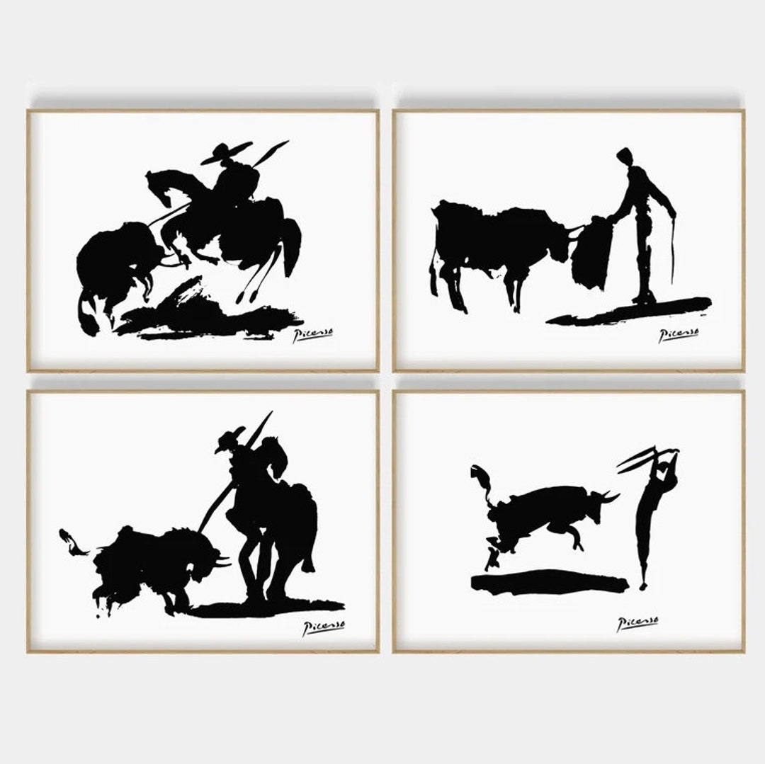 絵画　リトグラフ　ピカソ「闘牛」　ARCHES アルシュ用紙（フランス製)使用 Yahoo!オークション -「ピカソ 闘牛」の落札相場・落札価格