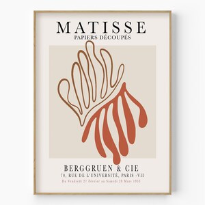 Henri Matisse Leaves Wall Art, Matisse Exhibition Poster, Matisse Leaf Poster, Minimalist Gallery Art, Matisse Cut Outs Print, Boho Wall Art
