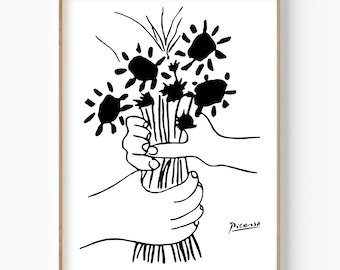 ピカソ 額装 「Circle of friendship」 PABLO PICASSO the Round of Friendship 1961 Lithograph Framed