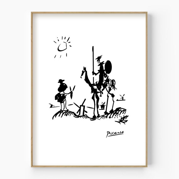 ドンキホーテ ピカソ 白黒 絵 picasso ピカソ ドンキホーテ アート