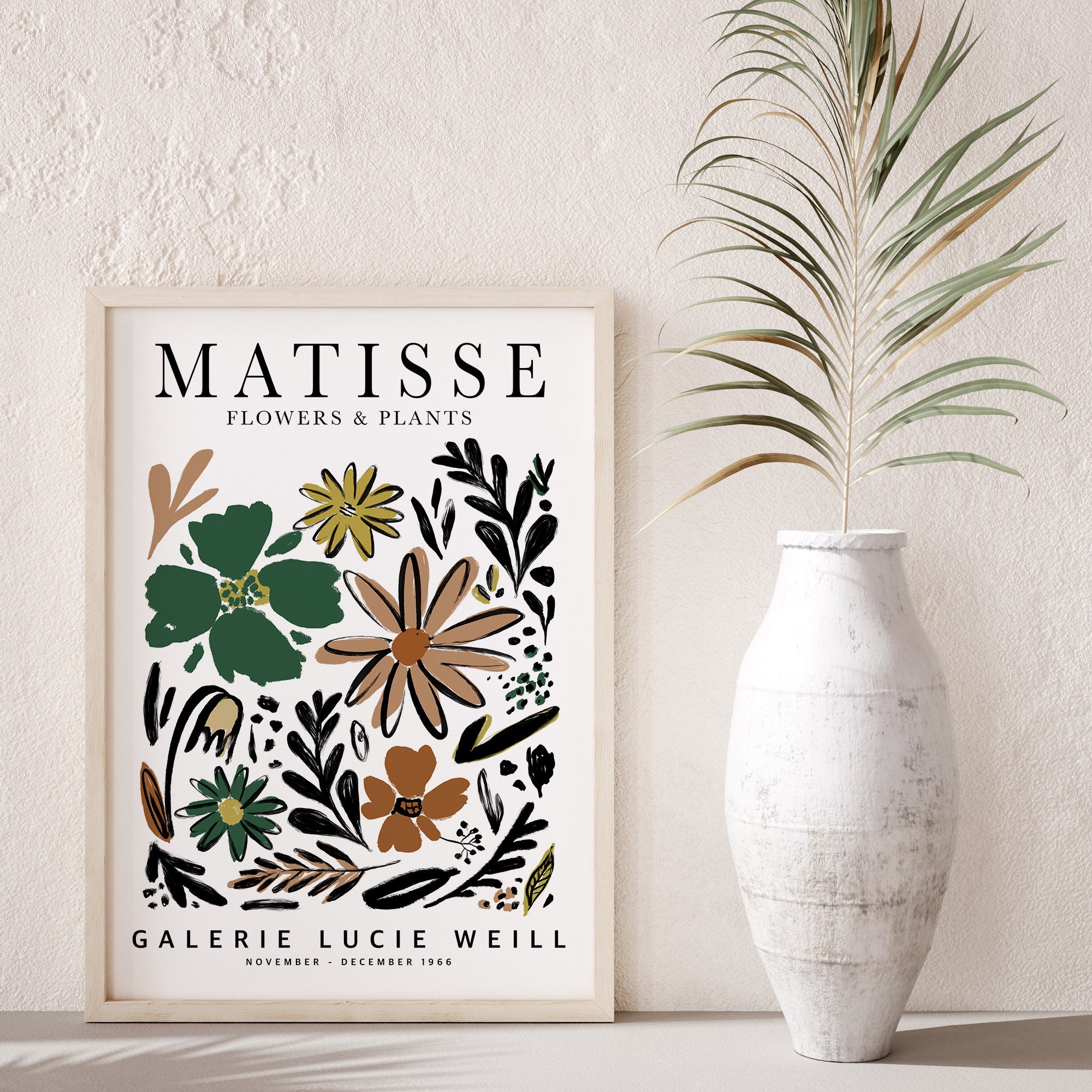 Henri Matisse Flower Market Print, Abstract Botanical Art (digital