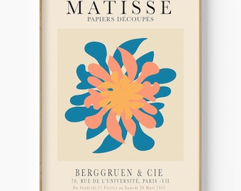 Henri Matisse Cut-Outs Art Print, Papiers Decoupes, Abstract Floral (Digital Download)