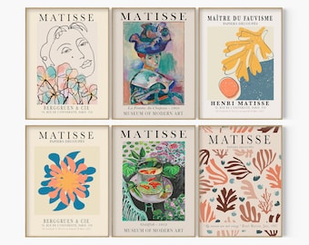Henri Matisse Art Print Set, Choose 6, Modern Wall Decor (6 Digital Download)