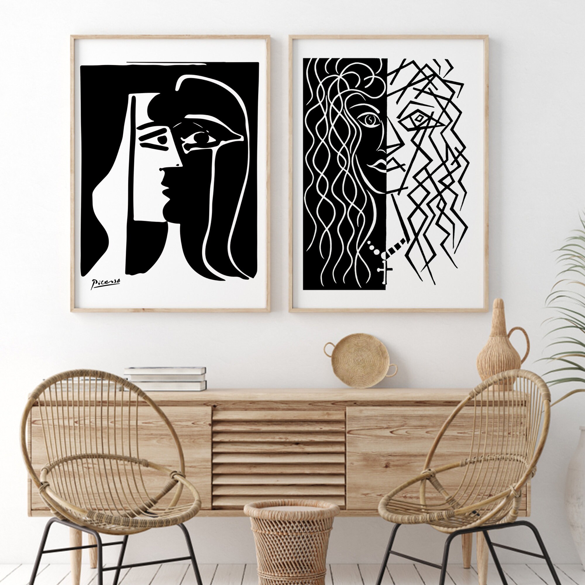 Matisse and Picasso Two Face Art Set of 2, Pablo Picasso