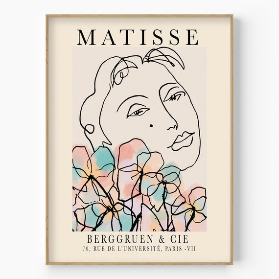 1964年 アンリ・マティス(大きな顔のカティア)Matisseリトグラフ