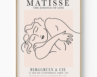 Impresión artística de Henri Matisse: Mujer, minimalista moderna (descarga digital)