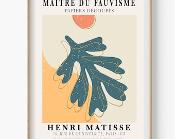 Henri Matisse Cutout Print, Abstract Botanical Art (Digital Download)