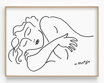 Impresión artística de Henri Matisse: Mujer durmiendo (descarga digital)