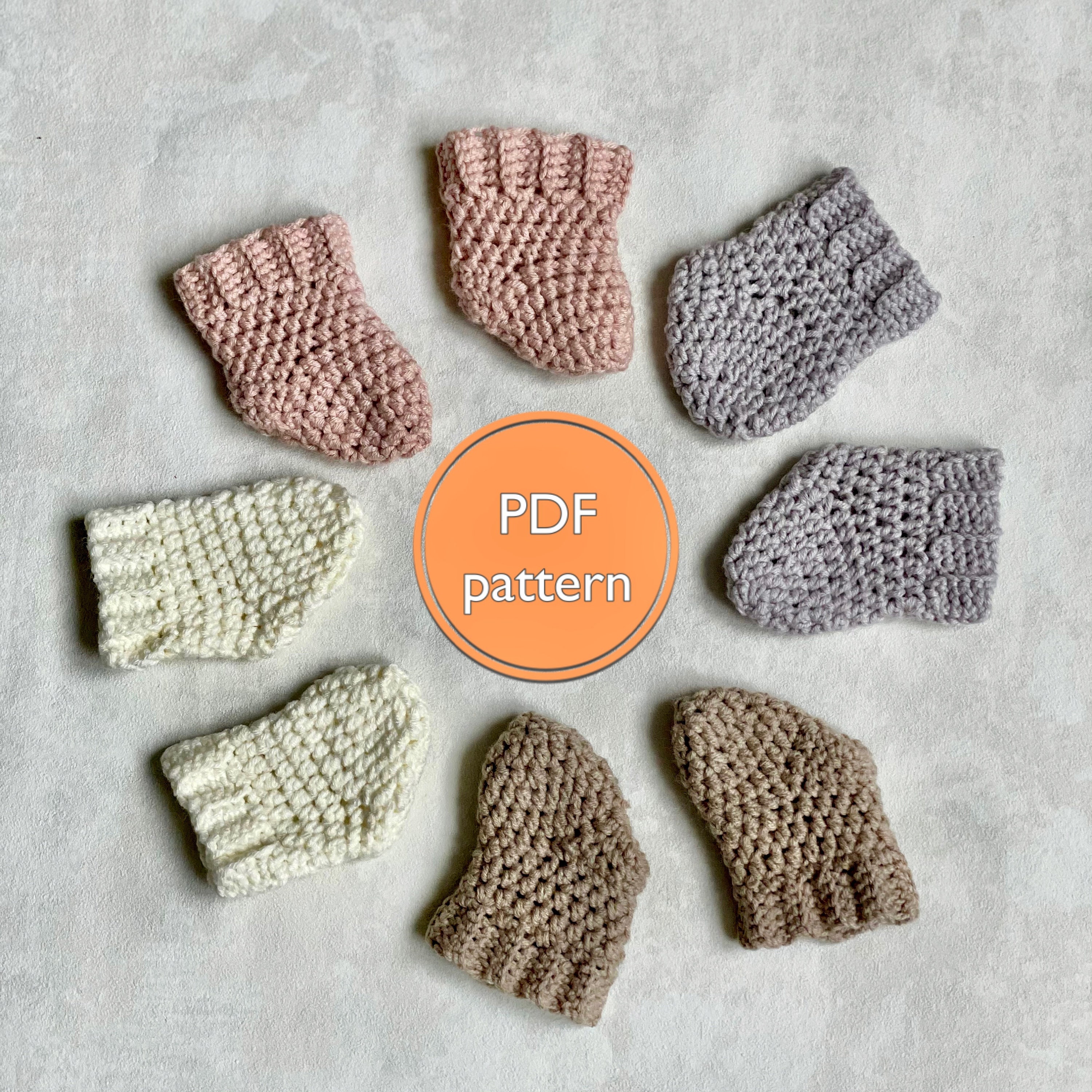 PDF Pattern Crochet Doll Socks Crochet Socks for 13 Baby Etsy