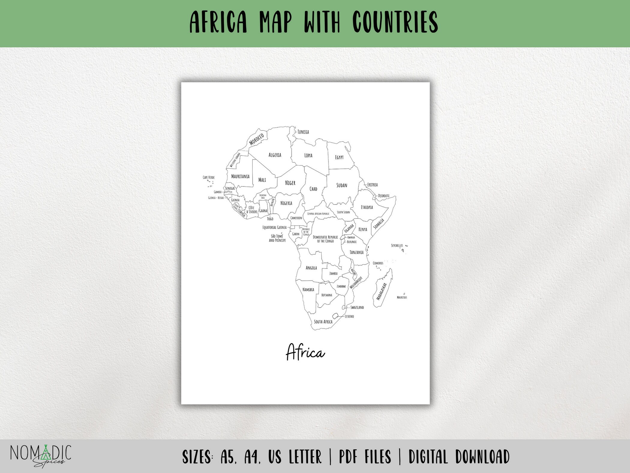 Asia: Countries Printables - Seterra