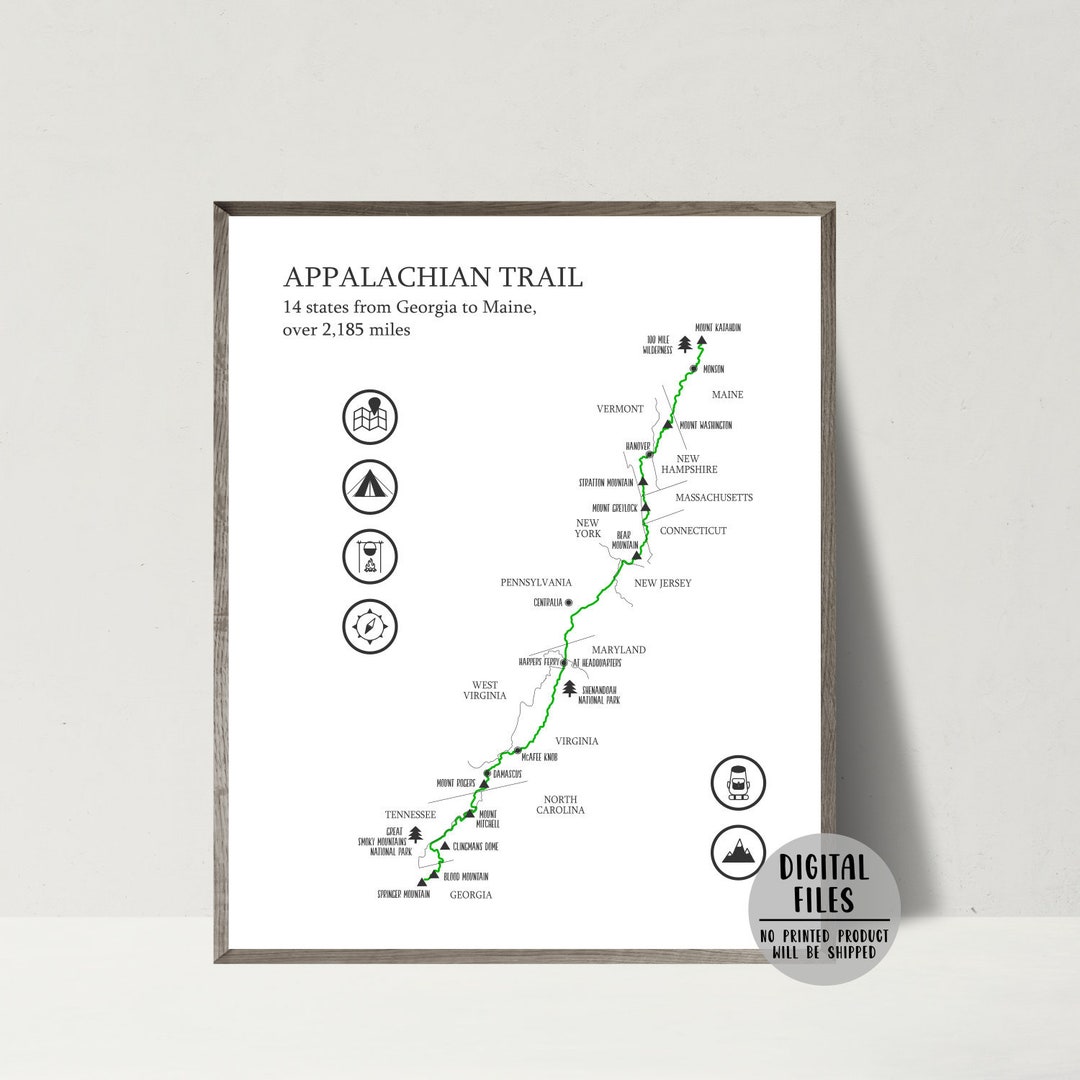 Appalachian Trail Printable Map