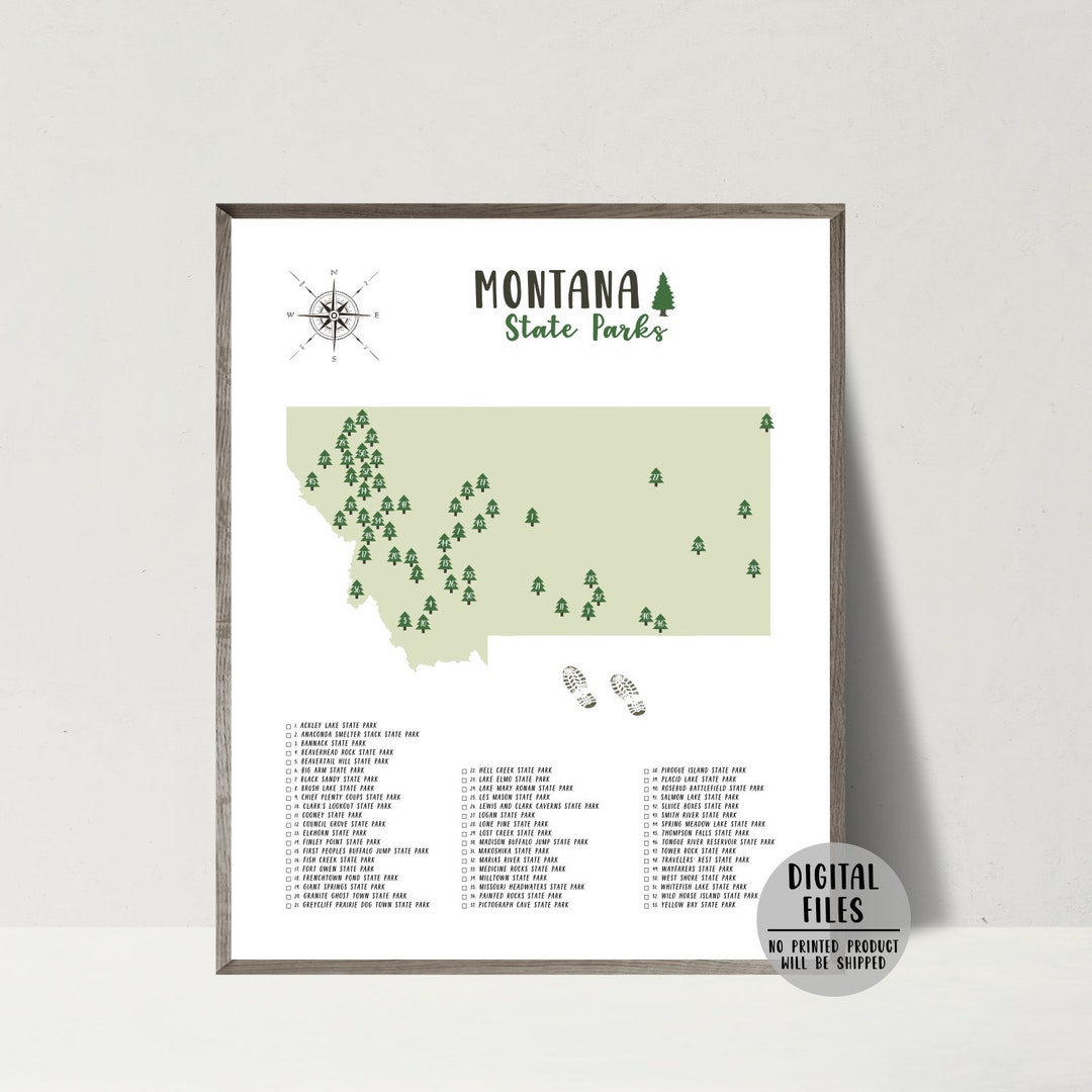 Montana State Parks Map Print montana - Il 1080xN.2816084245 7mrq 