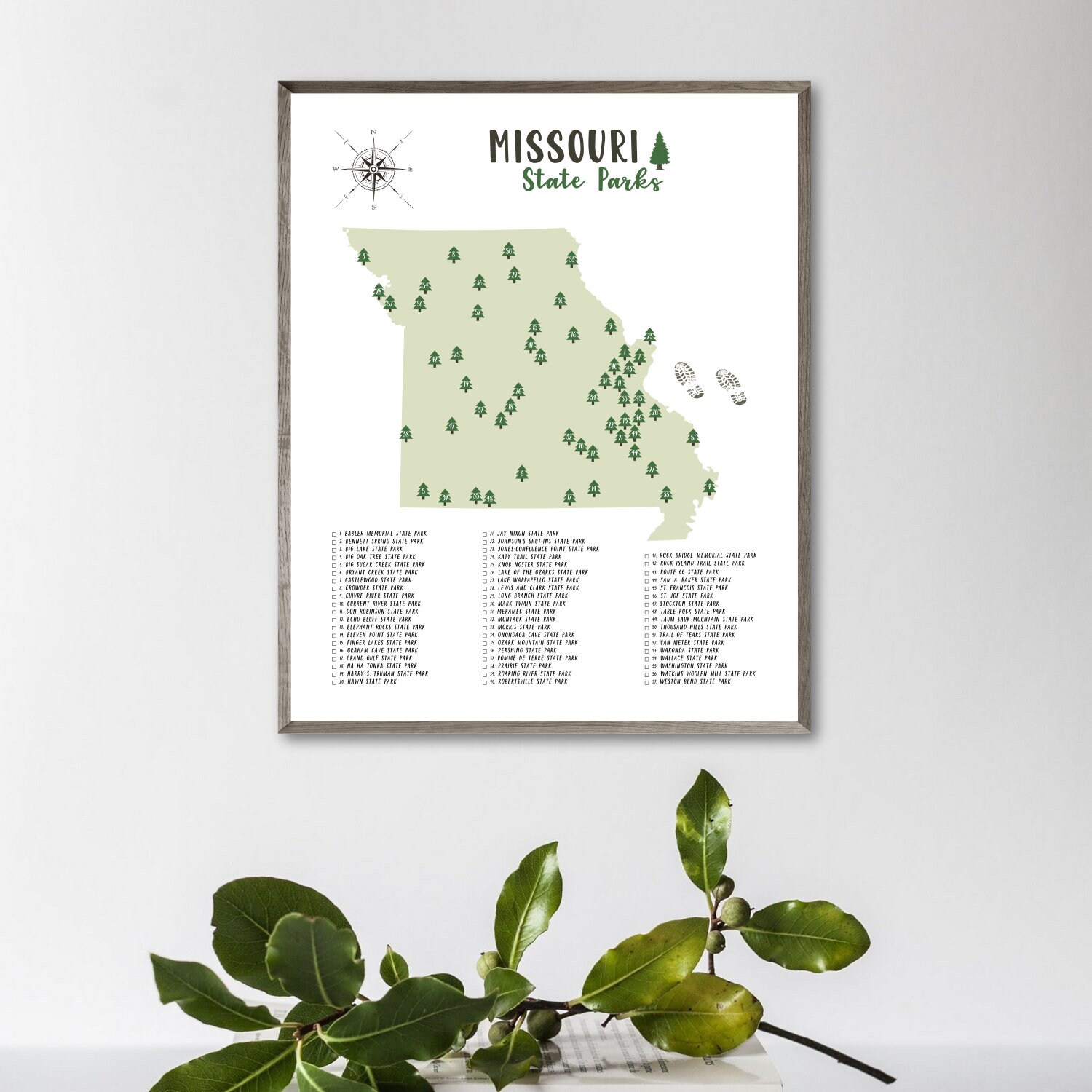 Missouri State Parks Map Print-missouri State Parks