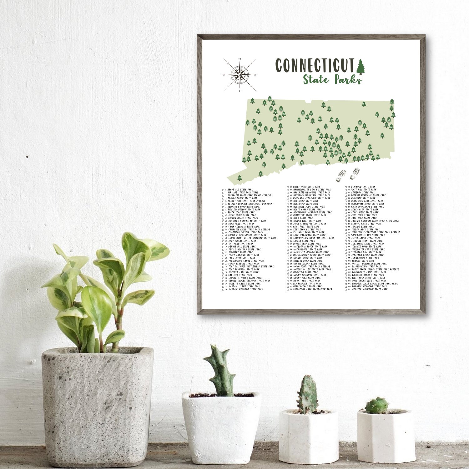 Connecticut State Parks Map-connecticut State Parks - Etsy