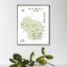 Ice Age Trail Map-ice Age Hiking Trail Map Print-ice Age Trail Hiking Map Poster-ice Age Trail ...