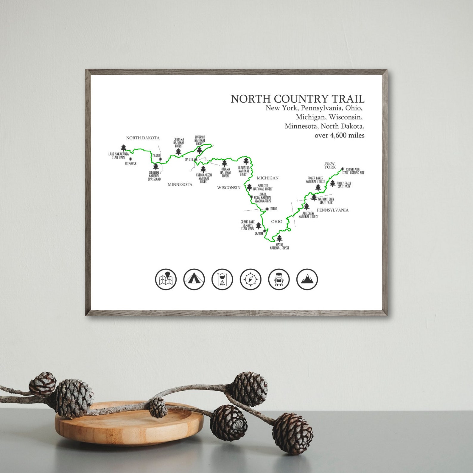North Country Trail Map north Country - Il 1588xN.2817923159 70hw  north country trail map