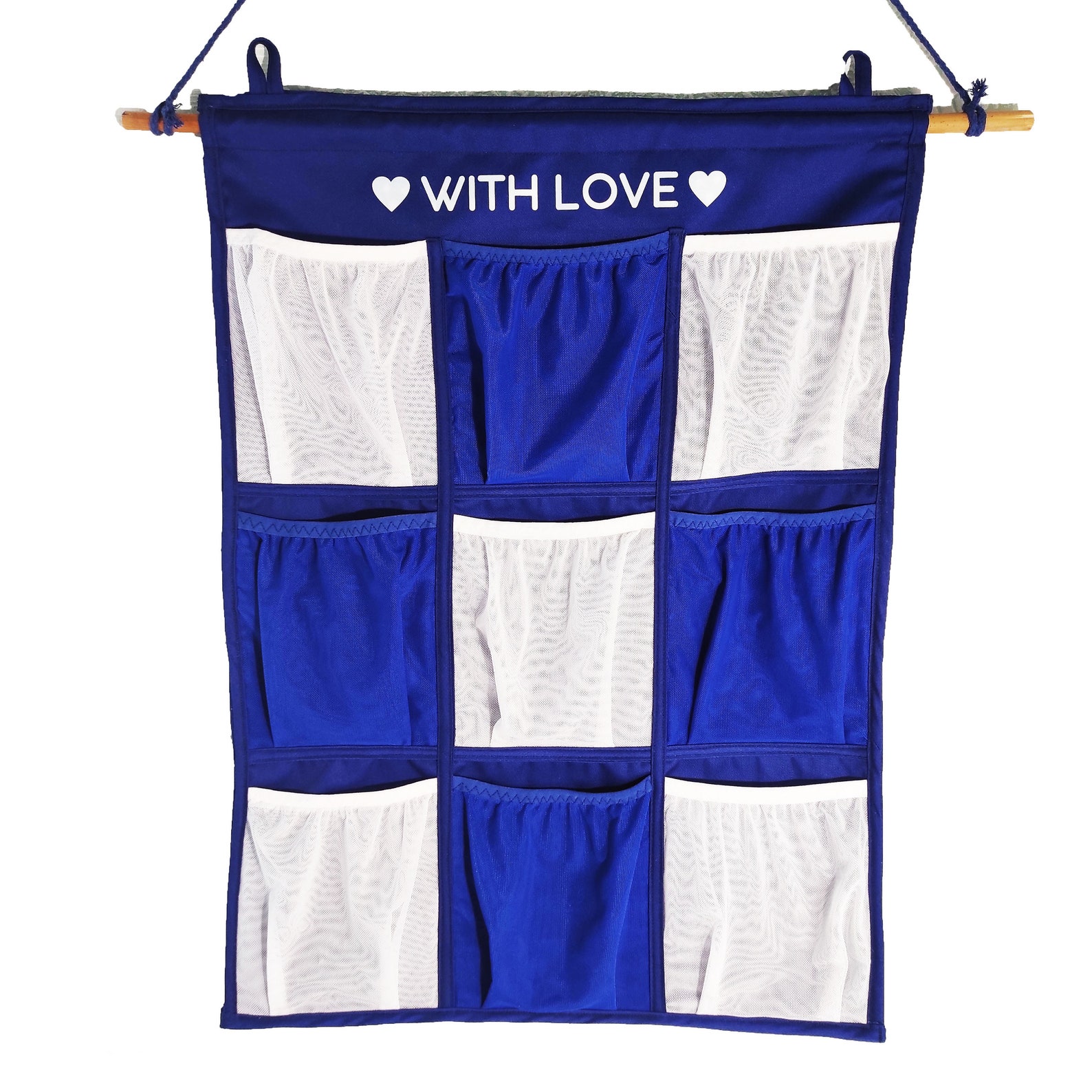 Fabric Wall Hanging Organizer with 9 pockets Multi Purpose Etsy