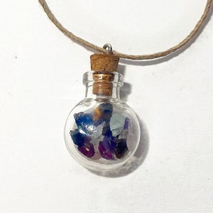 Capricorn Zodiac Crystal Charm Pendant With All Real Crystal Birthstones For Zodiac Astrology