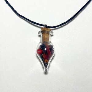 Root Chakra Real Crystal Bottle Necklace