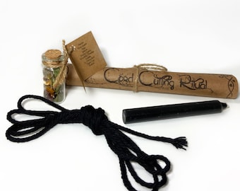 Cord Cutting Ritual Kit with Spell, Cord, and Candle