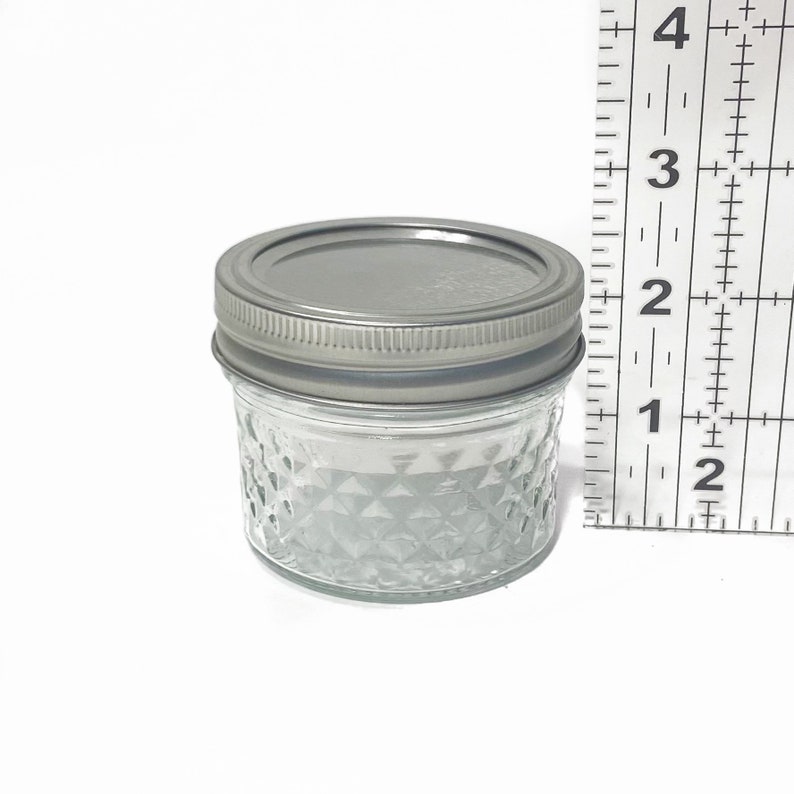Glass Jars With Screw Top Lids 4 Fl Oz Clear Empty Decorative Etsy