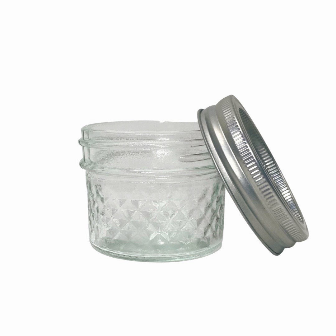 Glass Jars With Screw Top Lids 4 Fl Oz Clear Empty Decorative Etsy