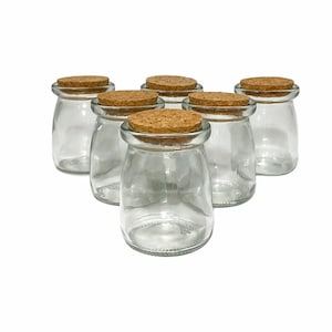 Glass Jars with Corks 4 fl oz Clear Empty Storage Bottles with Cork Stopper Lids, Container for Herbs, Tea, Bath Salts, Beauty Kitchen Witch