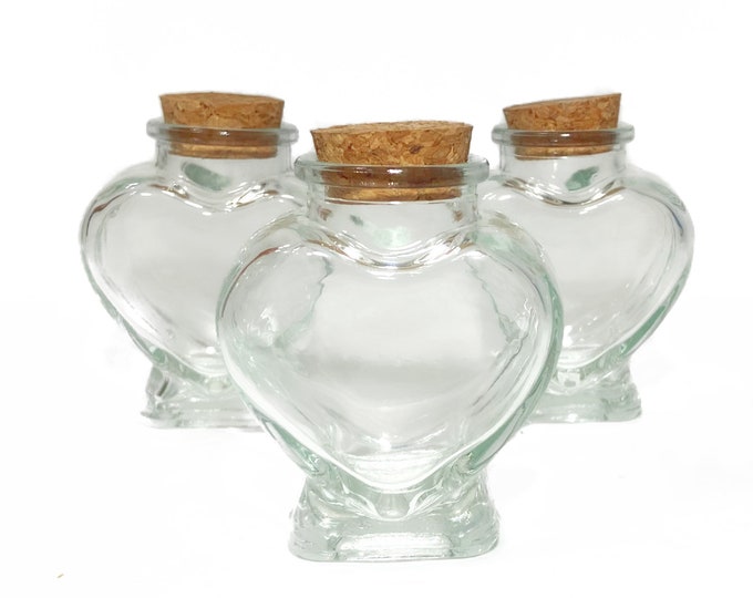 Double HEART Shape 500ml Glass Bottle 1pc Crystal Decanter Etsy