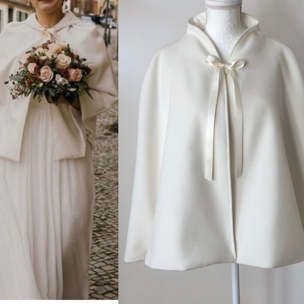 Brides cape autumn winter marriage jacket ceremony CHLOE