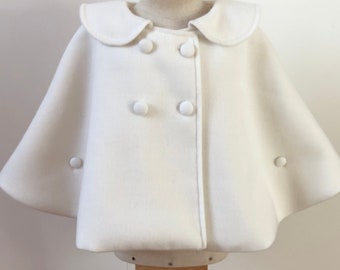 soft velvet cape girl or boy unisex wedding bridesmaid ring bearer jacket coat baby baptism ceremony NOA