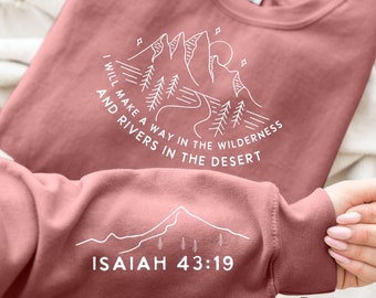 I will Make a Way in the Wilderness Svg Png, Elegant Boho Christian Quote SVG, Sleeve Shirt Design Svg, Faith PNG Inspirational Quotes Png