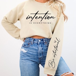 Intention is everything SVG PNG, Boho Self Love Svg, Motivational Sleeve Shirt Design Svg, Boho Quote Love Yourself Svg, Png File