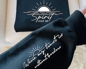 Spirit Religious Quote Svg Png, Elegant Boho Christian Quote SVG, Sleeve Shirt Design Svg, Faith PNG Inspirational Quotes Sun Waves Png
