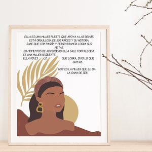 Latina Art Print | Feminist Art Print | Strong Women Quote Print | Wall art with Spanish sayings | Latin American Art | Gift for her