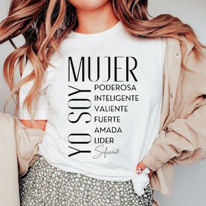 Latina svg | Mujer Valiente Poderosa svg | Empowered Latina Woman | Spanish svg | Mexican svg | Latina png | Yo soy Mujer Fuerte | Shirt svg